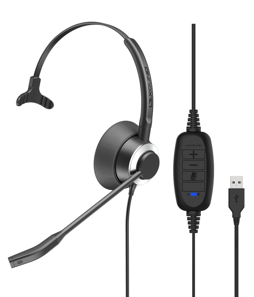 Casque de communication AKOZON OY359 - Casque téléphonique USB avec  microphone pour webinaire